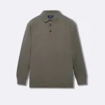 پلیور بافت سه دکمه یقه برگرد مردانه کد 001 - تصویر 8