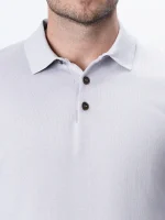 پلیور بافت سه دکمه یقه برگرد مردانه کد 001 - تصویر 5