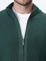 ژاکت بافت زیپی یقه ایستاده مردانه کد 030 - تصویر 7