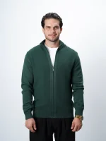 ژاکت بافت زیپی یقه ایستاده مردانه کد 030 - تصویر 6