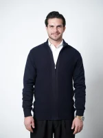 ژاکت بافت زیپی یقه ایستاده مردانه کد 030 - تصویر 10