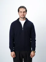 ژاکت بافت زیپی یقه ایستاده مردانه کد 030 - تصویر 2