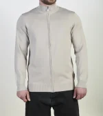 ژاکت بافت زیپی یقه ایستاده مردانه کد 031 - تصویر 3