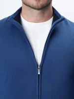 ژاکت بافت زیپی یقه ایستاده مردانه کد 031 - تصویر 2