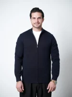 ژاکت بافت زیپی یقه ایستاده مردانه کد 031 - تصویر 10