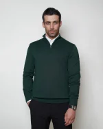 پلیور نیم زیپ یقه ایستاده مردانه کد 040