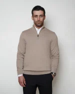 پلیور نیم زیپ یقه ایستاده مردانه کد 040 - تصویر 17