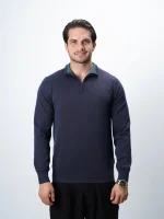 پلیور نیم زیپ یقه ایستاده مردانه کد 040 - تصویر 9