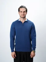پلیور نیم زیپ یقه ایستاده مردانه کد 040 - تصویر 7