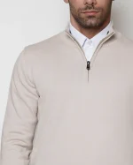 پلیور نیم زیپ یقه ایستاده مردانه کد 040 - تصویر 5