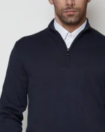 پلیور نیم زیپ یقه ایستاده مردانه کد 040 - تصویر 2