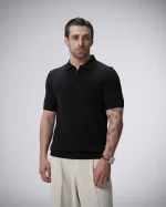 پلیور بافت نیم زیپ یقه برگرد مردانه کد 042