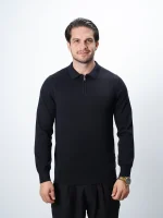 پلیور بافت نیم زیپ یقه برگرد مردانه کد 043 - تصویر 10