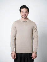 پلیور بافت نیم زیپ یقه برگرد مردانه کد 043 - تصویر 8