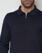 پلیور بافت نیم زیپ یقه برگرد مردانه کد 043 - تصویر 3