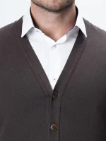 ژاکت دکمه دار یقه هفت مردانه کد 050 - تصویر 3