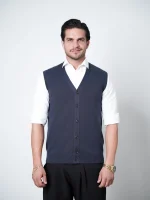 ژیله تمام دکمه یقه هفت مردانه کد 091 - تصویر 5