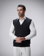 ژیله تمام دکمه یقه هفت مردانه کد 091 - تصویر 3