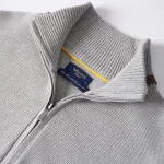 ژاکت بافت زیپی یقه ایستاده مردانه کد 383 - تصویر 11