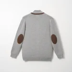 ژاکت بافت زیپی یقه ایستاده مردانه کد 383 - تصویر 9