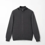 ژاکت بافت زیپی یقه ایستاده مردانه کد 383 - تصویر 6