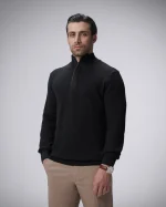پلیور نیم زیپ یقه ایستاده مردانه کد 422