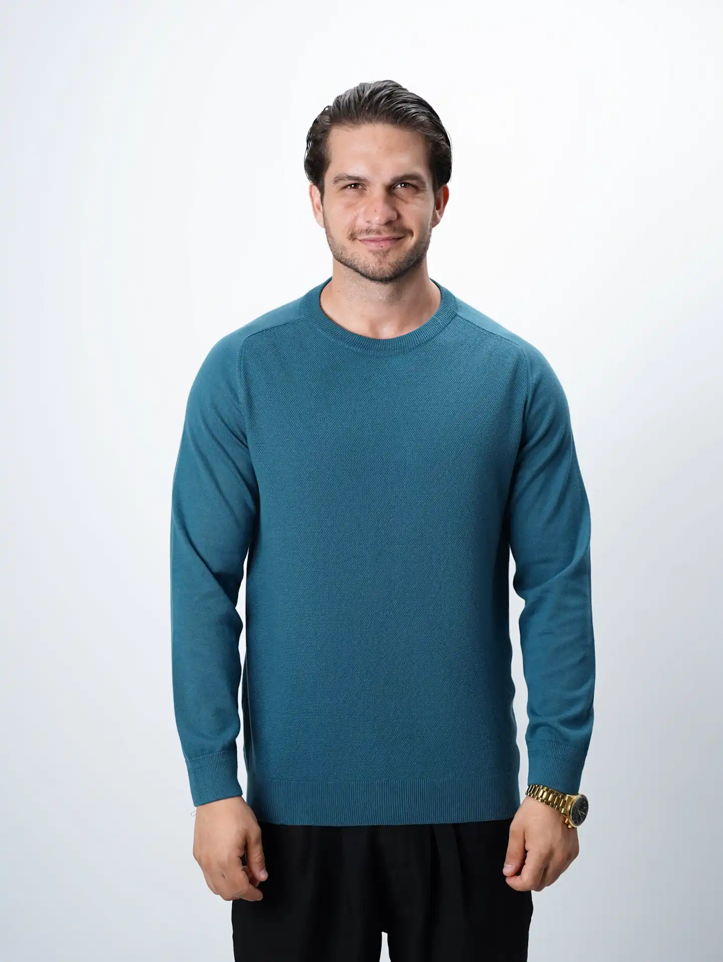 110423037612136 پلیور بافت یقه گرد مردانه کد 423 - تصویر 1