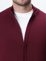 ژاکت بافت زیپی یقه ایستاده مردانه کد 424 - تصویر 2