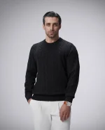 پلیور بافت یقه گرد مردانه کد 445 - تصویر 5