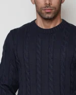 پلیور بافت یقه گرد مردانه کد 445 - تصویر 3