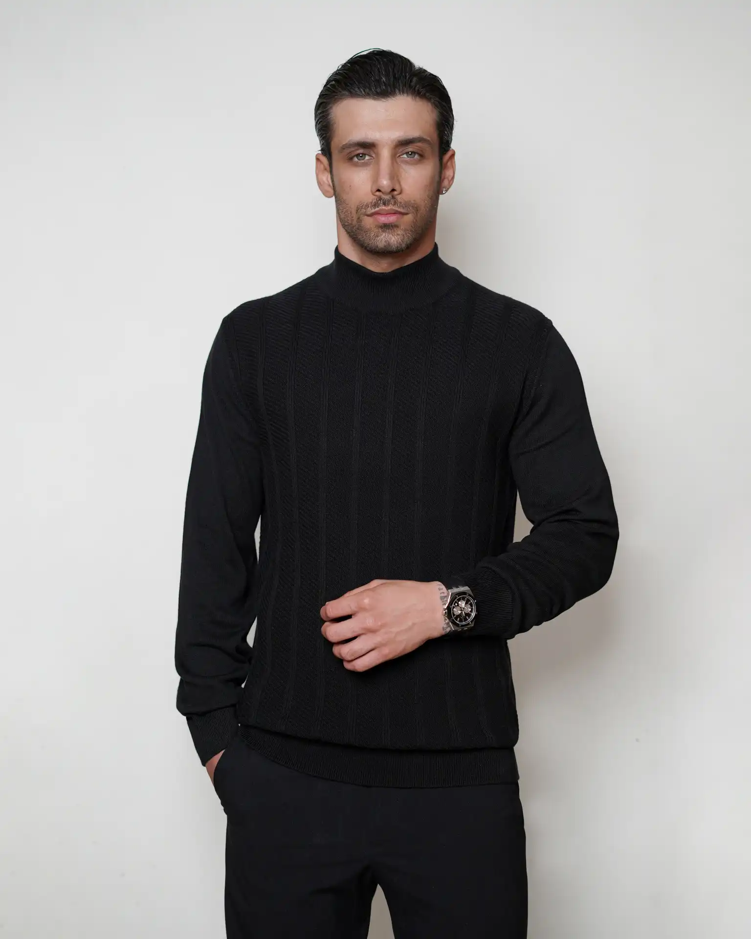 110447019718136 پلیور بافت یقه پنج سانت مردانه کد 447 - تصویر 1