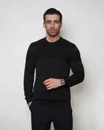 پلیور بافت یقه گرد مردانه کد 448 - تصویر 5