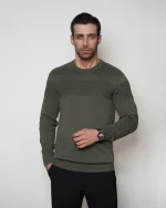 پلیور بافت یقه گرد مردانه کد 448 - تصویر 3