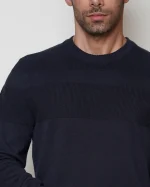 پلیور بافت یقه گرد مردانه کد 448 - تصویر 2