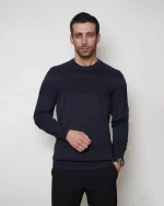 پلیور بافت یقه گرد مردانه کد 448