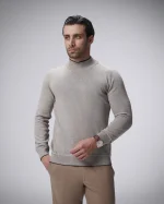 پلیور بافت یقه پنج سانت مردانه کد 451 - تصویر 2