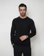 پلیور بافت یقه گرد مردانه کد 452 - تصویر 3