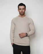 پلیور بافت یقه گرد مردانه کد 452