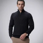 پلیور نیم زیپ یقه ایستاده مردانه کد 453