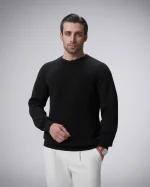 پلیور بافت یقه گرد مردانه کد 455