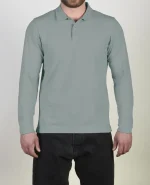 پلوشرت آستین بلند یقه برگرد مردانه کد 004 - تصویر 3