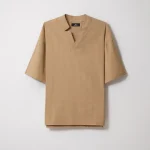 تیشرت آستین کوتاه یقه کوبایی مردانه کد 149